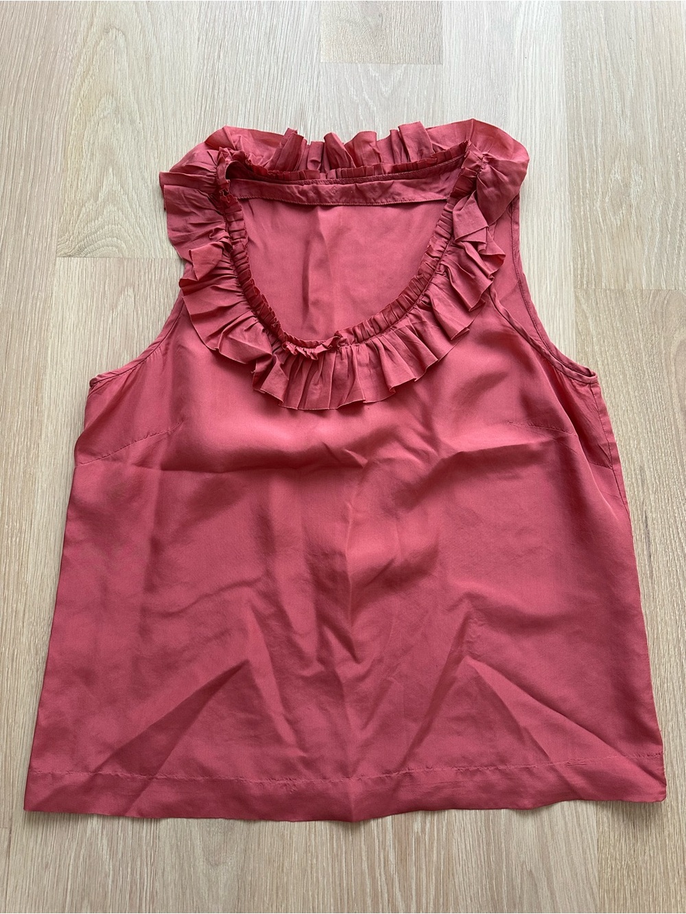 J. Crew - Ruffled Scoop Neck Sleeveless Top - Size Large